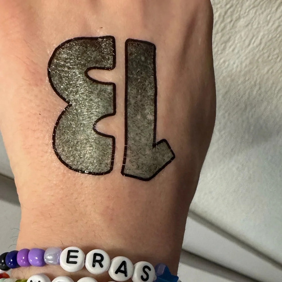 Taylor Swift “13” Temporary Tattoos Set of 12 - Picture 6 of 6